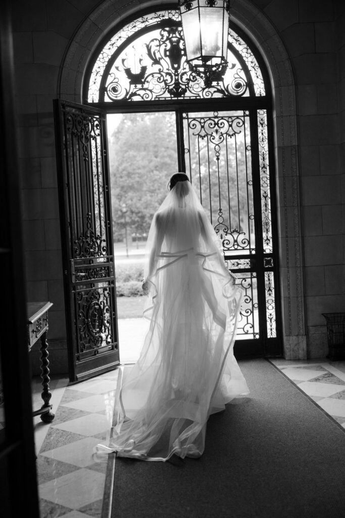 Editorial Photo of Bride at Aldrich Mansion. 