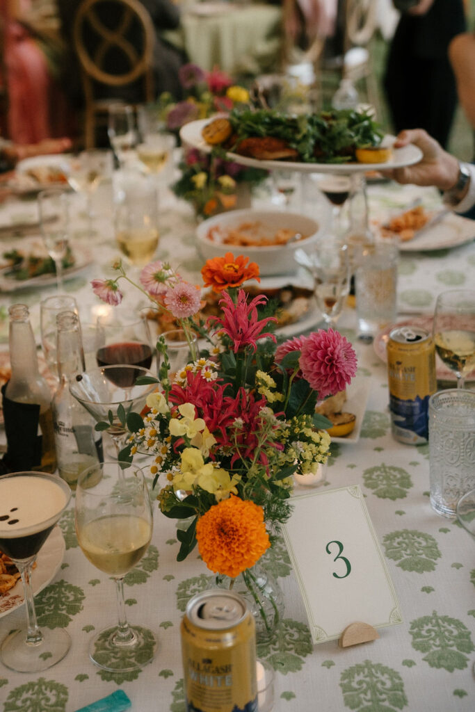 Tented wedding at Wandby Landing in Kennebunk, Maine. 