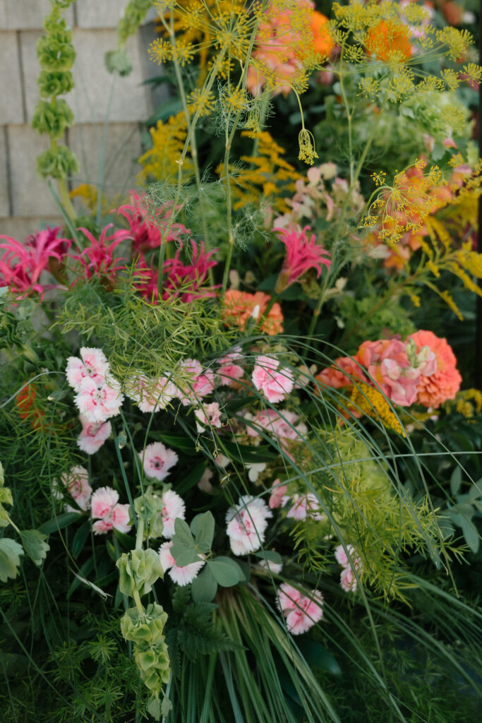 Beautiful Garden Design for a Tented wedding in Kennebunk, Maine. 