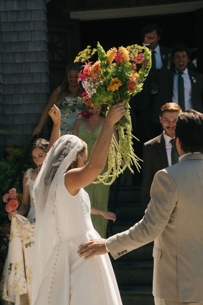 St. Brendan's Chapel Biddeford Pool, Maine Couple just got married. 