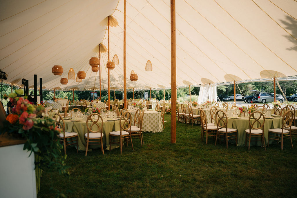 Tented Wedding Wandby Landing Kennebunk, Maine